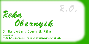 reka obernyik business card